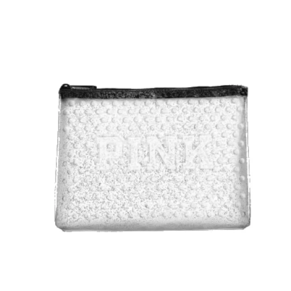 Victoria's Secret PINK Transparent Bubble Pouch Makeup Cosmetic 6063-Clear‎